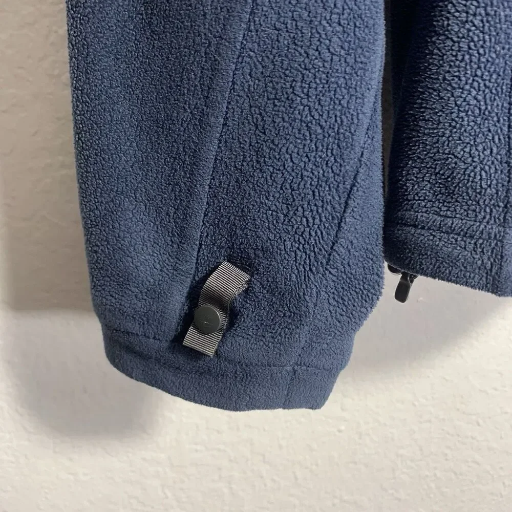 The North Face Mens Navy Blue Fleece Zippered Pockets Size Small